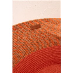 Bolso capazo rafia naranja