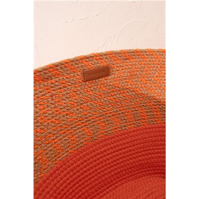 Bolso capazo rafia naranja