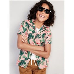 Short-Sleeve Printed Camp Shirt for Boys