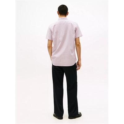 Short-Sleeve Stripe Oxford Shirt