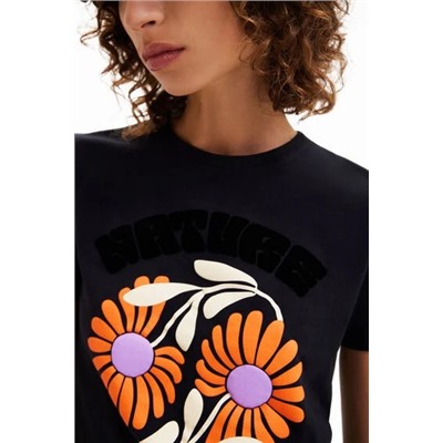 Camiseta "Save Nature" flores