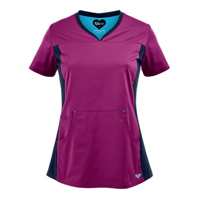 UA Butter-Soft STRETCH Scrubs Contemporary Fit Stretch Side Panels Top