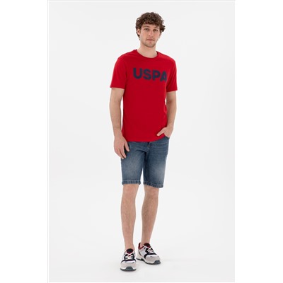 Erkek Regular Fit Bisiklet Yaka Kırmızı Basic Tişört
