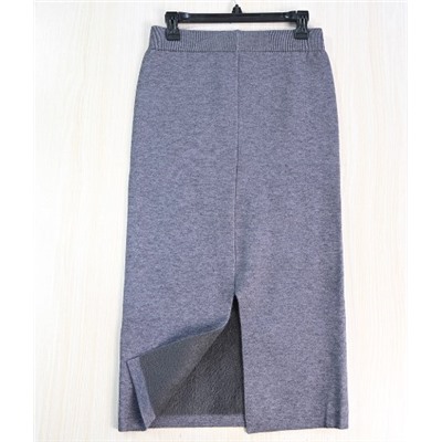 Женская зимняя плотная трикотажная миди-юбка