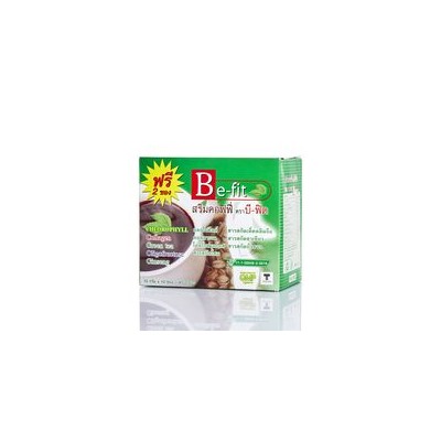 Кофе с хлорофиллом и женьшенем Be-Fit Thanyaporn 12 пакетов по 15 г  /Thanyaporn Be-fit Srim coffee chlorofyll & ginseng 12 sachets 15 g