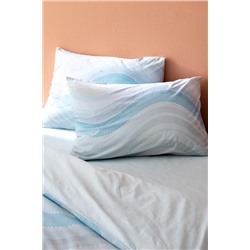 Suivre King Size %100 Pamuk Ranforce Baskılı Nevresim Takımı - Turkuaz
