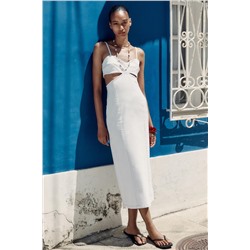 Z1975 MIDI DENIM CUT OUT DRESS