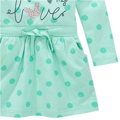 Baby Sweatkleid mit Punkte-Allover