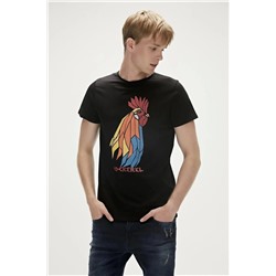 Bad Bear, Cockerel 0 Yaka Erkek Tshirt - Siyah