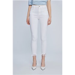 Vaquero slim fit 7/8 Blanco