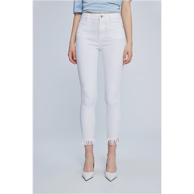 Vaquero slim fit 7/8 Blanco