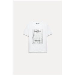 T-SHIRT WITH METALLIC PRINT