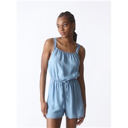 FLOWING DENIM DUNGAREES