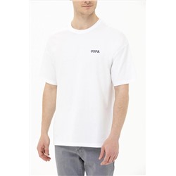 Erkek Beyaz Oversize Bisiklet Yaka Tişört