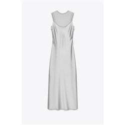 SATIN DRESS WITH WOOL