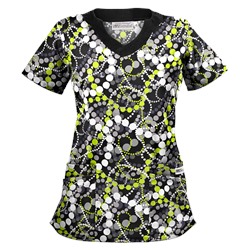 UA Mardi Gras Granite Print Scrub Top