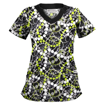 UA Mardi Gras Granite Print Scrub Top