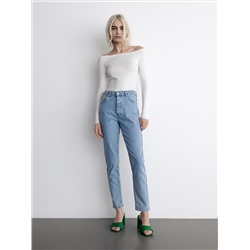 Jeans im Mom-Fit mit Elastanmischung