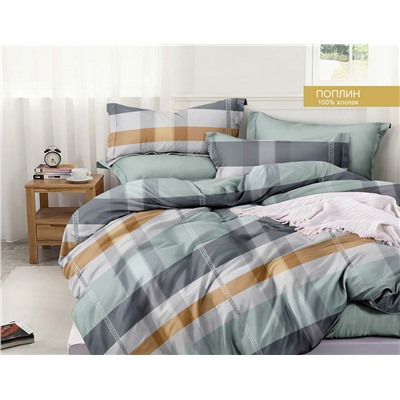 Постельное белье Зима-Лето из поплина с окантовкой ЗЛПО29-1464