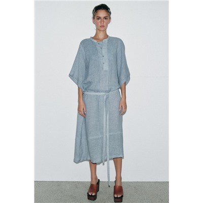 LIMITED EDITION LINEN BLEND SHIRT DRESS