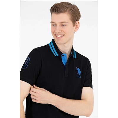 U.S. Polo Assn. Erkek Siyah Polo Yaka T-shirt G081GL011.000.1571222.VR046