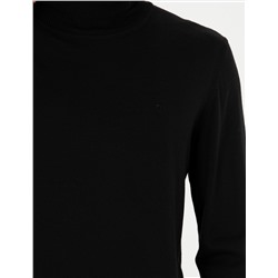 Siyah Slim Fit Balıkçı Yaka Basic Triko Kazak