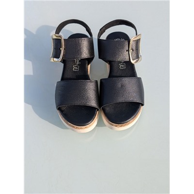 КОМБО испанские босоножки S44AC+итальянская сумка AB.ZAPATOS PELLE · 2704 Negro АКЦИЯ