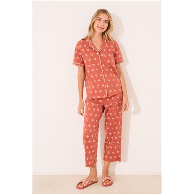 Pijama camisero 100% algodón Mickey Mouse