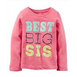 Long-Sleeve Best Big Sis Graphic Tee