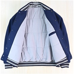 Мужская бейсбольная куртка из искусственной шерсти с вышивкой