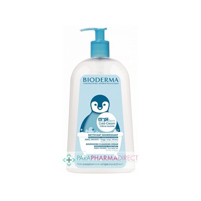 Bioderma ABCDerm Cold Cream Crème Lavante Nettoyante Nourrissante 1 litre