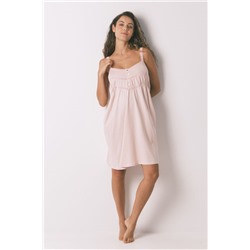 Camisón midi "maternity" algodón rosa