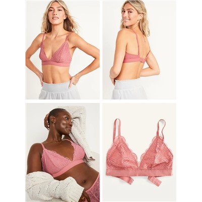Lace V-Neck Bralette Top for Women