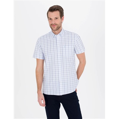Mavi Regular Fit Kısa Kollu Gömlek