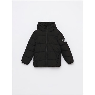 QUILTED JACKET WITH SLOGAN
