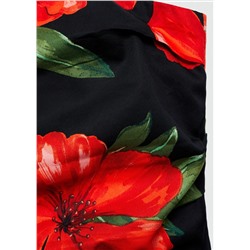 Vestido palabra de honor flores