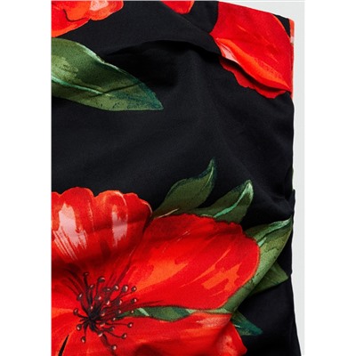 Vestido palabra de honor flores