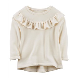Ruffle Hi-Lo Sweatshirt
