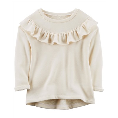 Ruffle Hi-Lo Sweatshirt
