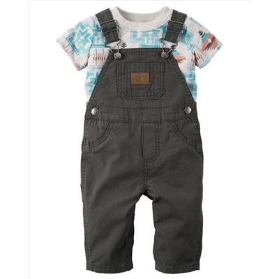 2-Piece Tee & Overall Set