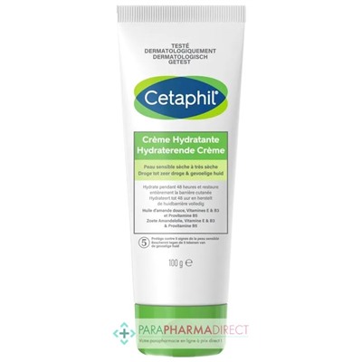 Cetaphil Crème Hydratante - Peau Sensible Sèche à Très Sèche 100g