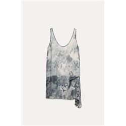 ZW COLLECTION PRINTED TOP WITH GATHERING