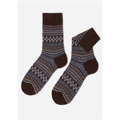 Kurze Herren-Baumwollsocken mit Muster