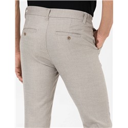 Kahverengi Slim Fit Beli Lastikli Kanvas Pantolon
