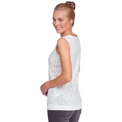 Damen Top mit Minimal-Print