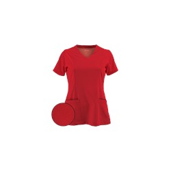 Jockey Scrubs Tone-on-Tone Mock Wrap Top