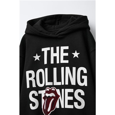 SUDADERA CAPUCHA STRASS ROLLING STONES