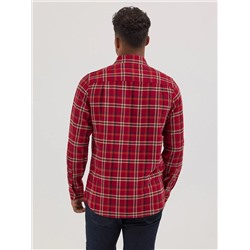 Men's Flannel One-Pocket Plaid Shirt