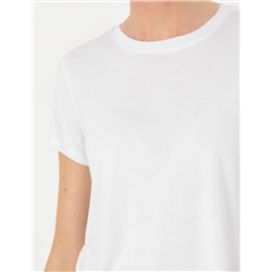 Beyaz Regular Fit Basic Tişört