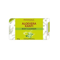 PATANJALI Aloevera Kanti Body Cleanser Мыло травяное натуральное Алое Вера Канти 45г